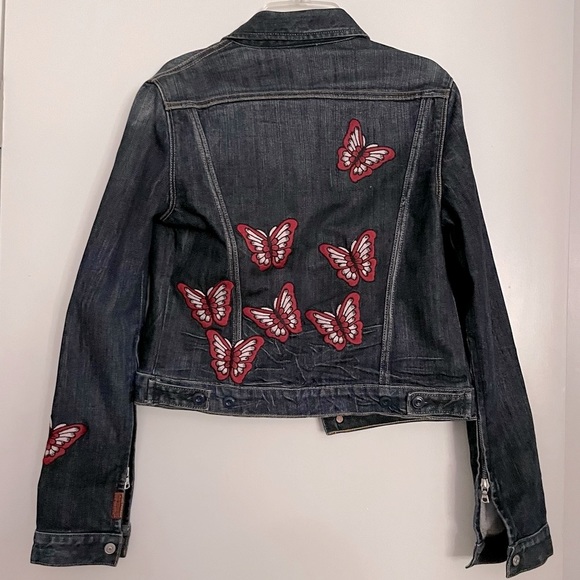 7 For All Mankind Butterly Patched Denim Jacket - Picture 2 of 9